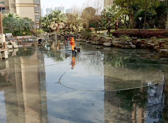 陇西景观池淤泥清理